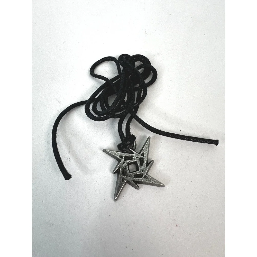 Alchemy Rocks Metallica Ninja Star‎ Logo Black Cord Necklace Official Merch